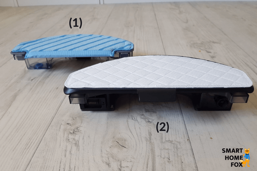 Comparison of the normal mopping technology and the OZMO Pro technology of the OZMO T8 AIVI
